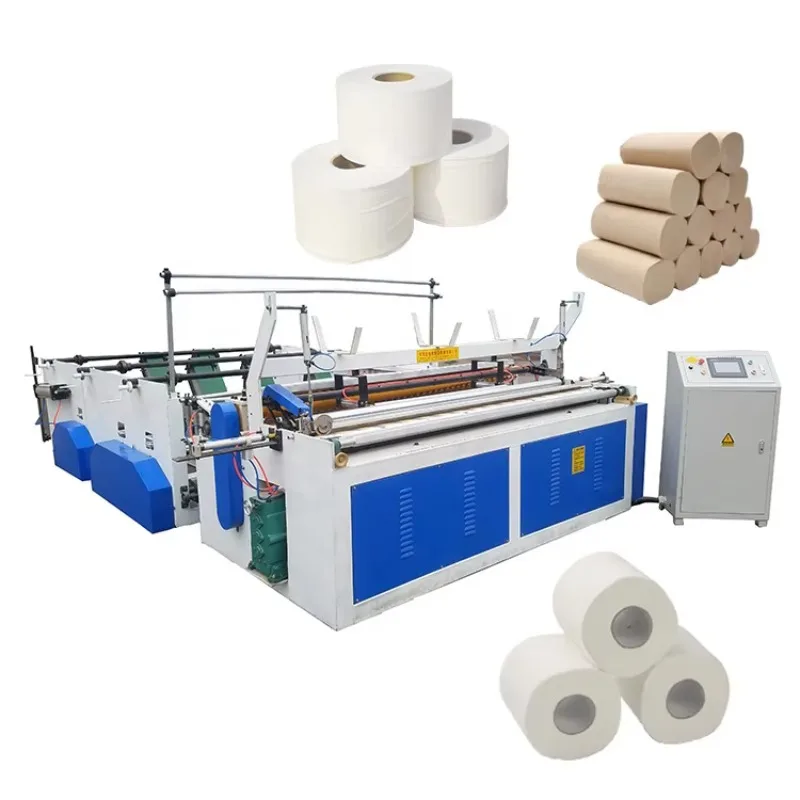Full Automatic Toilet Paper Rewinder Machine With Color Glue Lamination System For High Quality Kitchen Towel Production