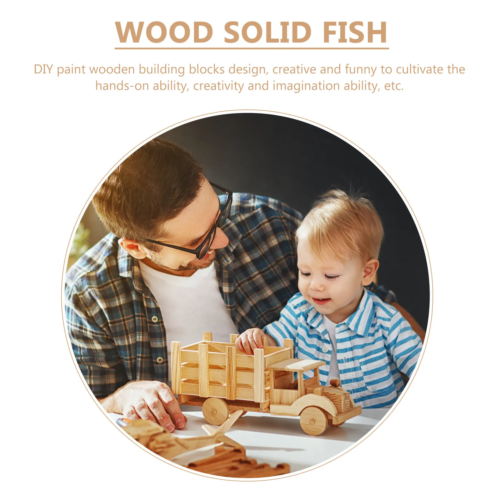 

100Pcs Wooden Fish Decor Natural Unfinished Wood Slices for DIY Graffiti Handmade Craft Decoration Activities