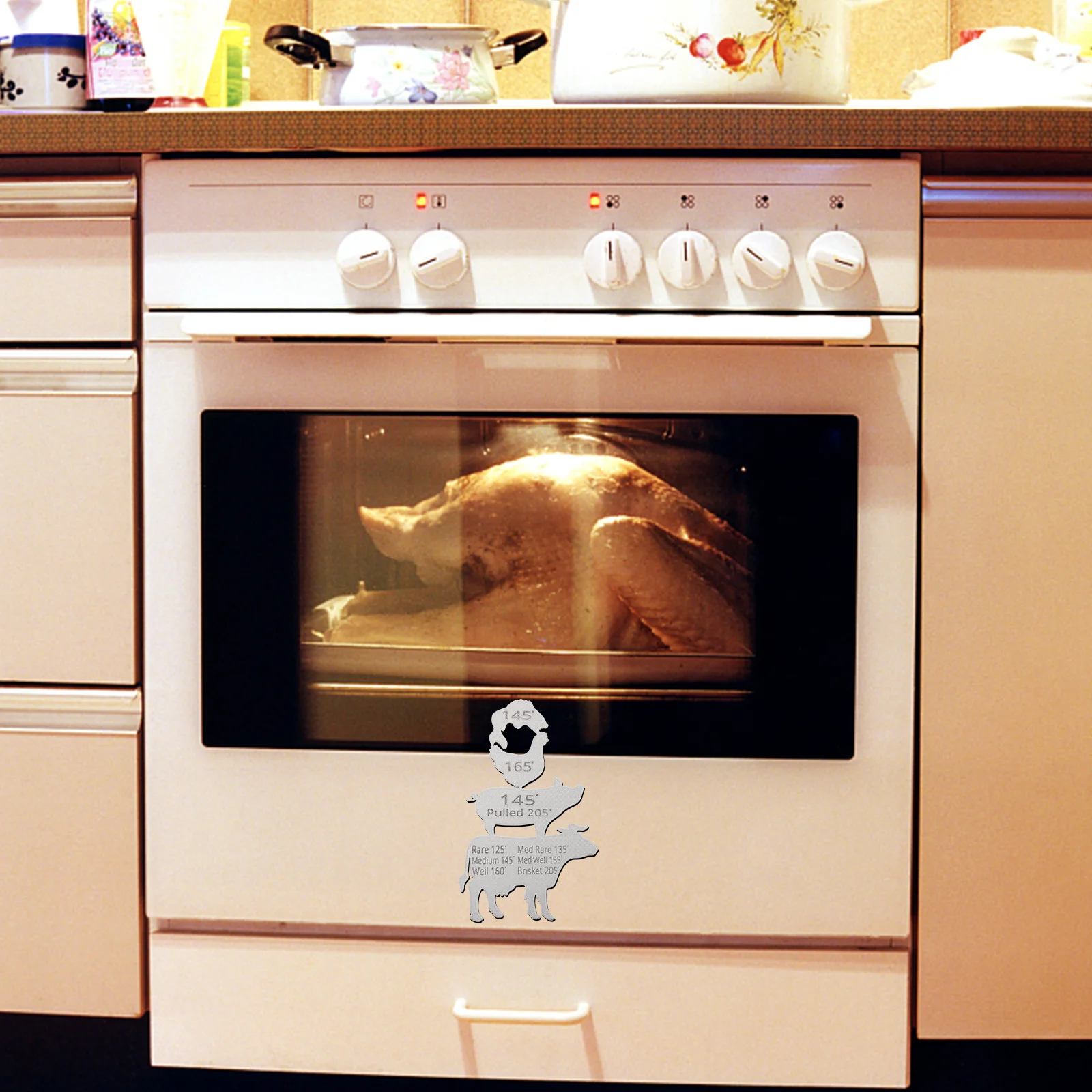 

1Set Metal Meat Temperature Magnet Fridge Grill Animal Internal Temp Guide Grilling Accessories Meat Temperature Magnet