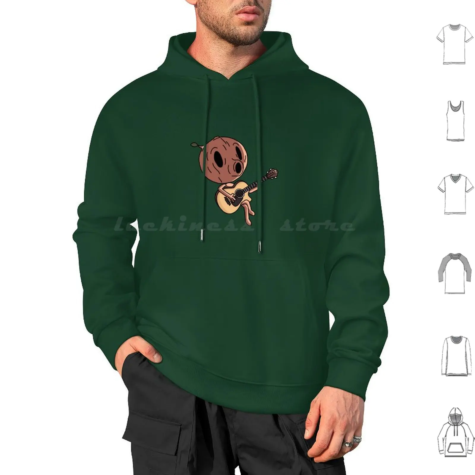 

Serenade Hoodies Long Sleeve Woodman Guitar Netflix Cartoon Kids Show Kids