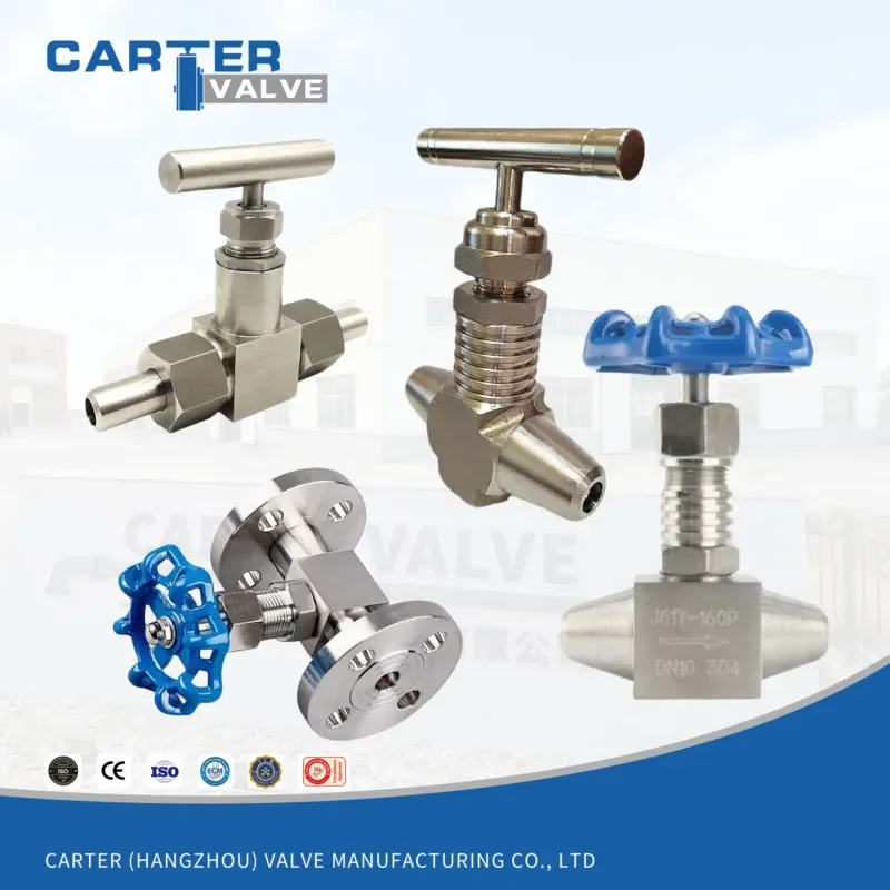 Carter Valve A105 304 316L Thread Compression Weld Manual Straight Angle Metal Seal Water Oil Steam ANSI Class VI