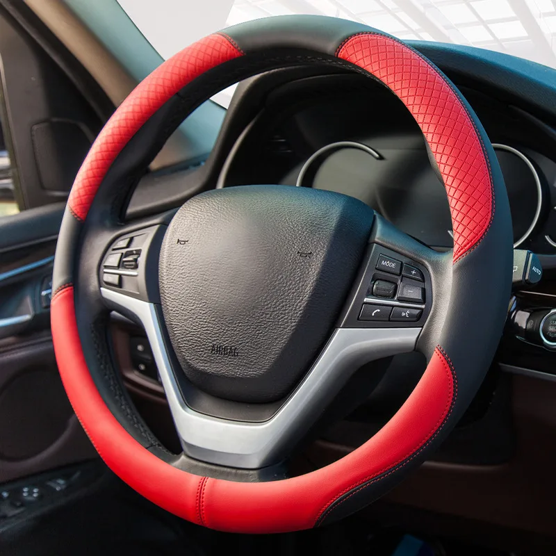 Car steering wheel cover PU four-season universal model, suitable for thousands of models embossing