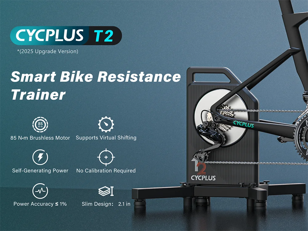 [US-Lager] CYCPLUS T2 Smart Bike Trainer Fahrrad-Trainingsgerät 2200W Leistung ANT+ BLE 5.0 – Detail 1