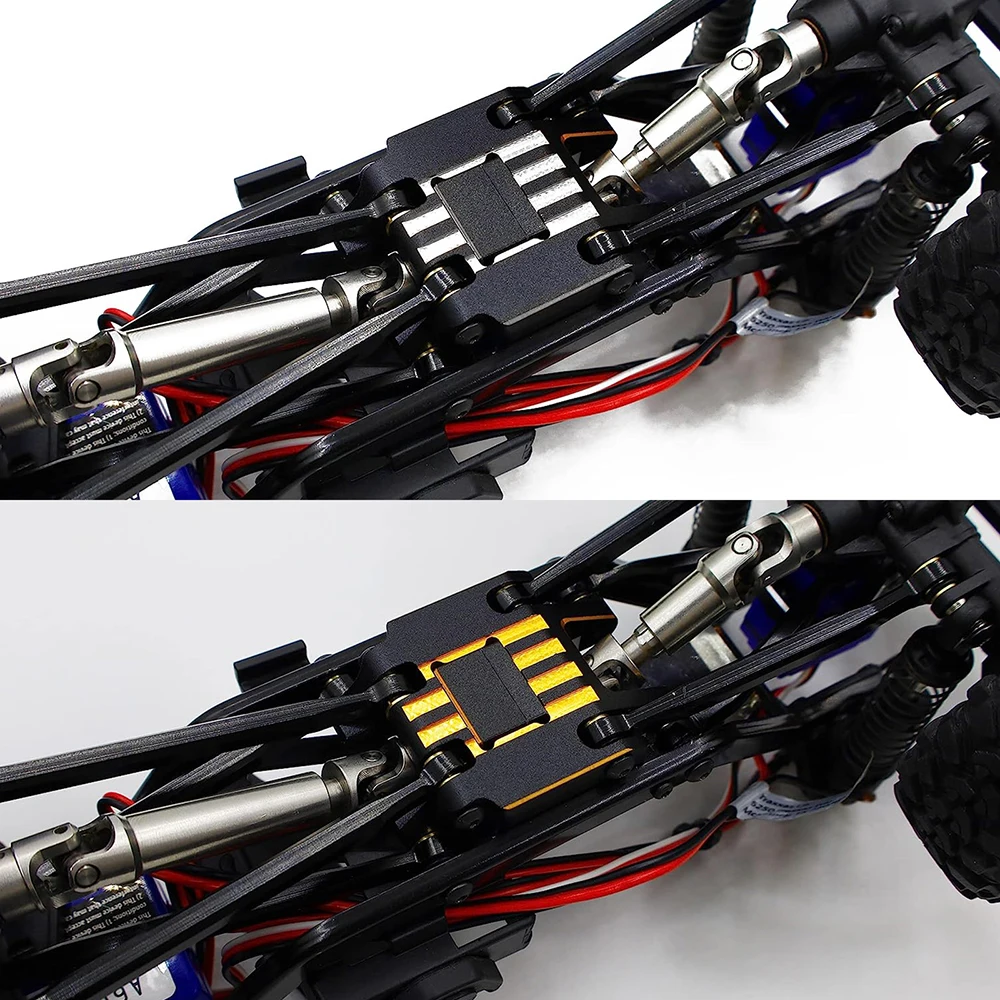 9imod Aluminum Alloy Skid Plate Transmission Mount Gearbox Base Center Frame Brace Hops Up for TRX4M 1/18 RC Crawler Car Parts
