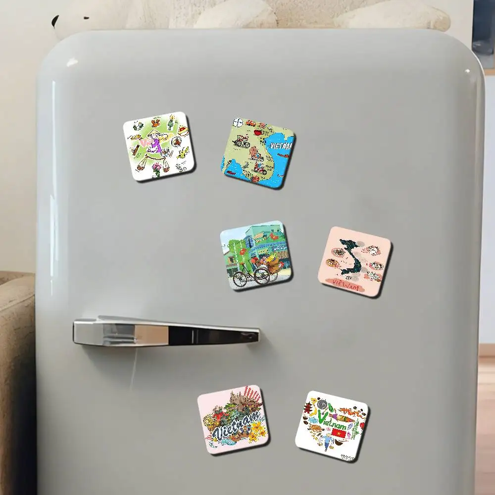 Vietnam Aesthetic Art Refrigerator Magnets For Dishwasher/ Refrigerator/ Freezer, Whimsical Kitchen Decor