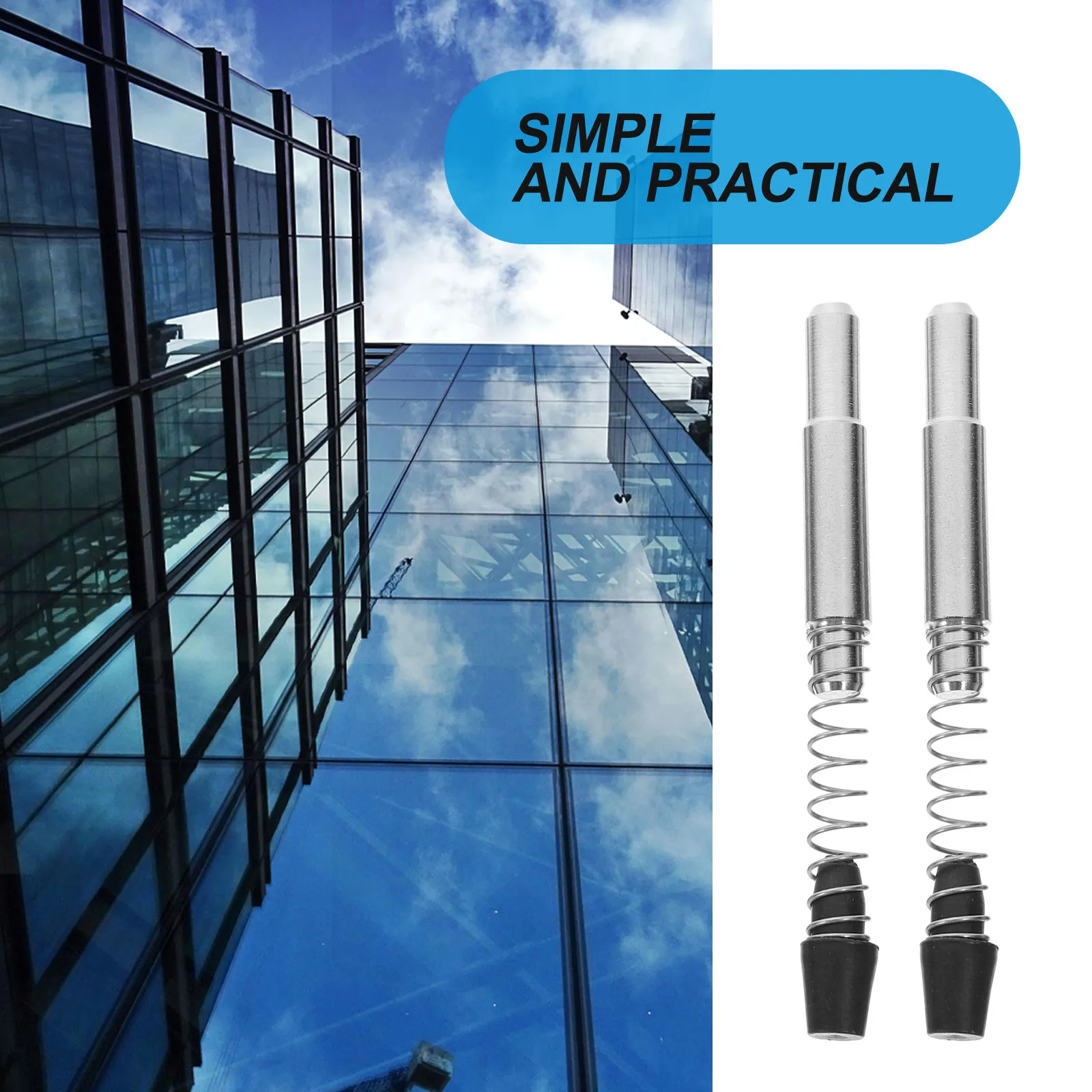 50pcs Stainless Steel Spring Plunger 0.6X0.6X3.5Cm For Glass Frame Mechanical Accessories Spring Catch Hardware Fastener