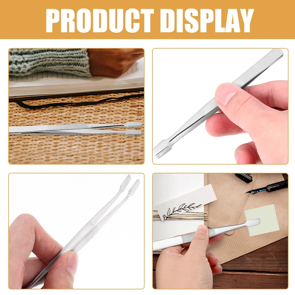 

6pcs Duckbill Stainless Steel Curved Crafting Tweezers For Crafting Precision Sticker Jewelry Stamp Clip Hobby Tool