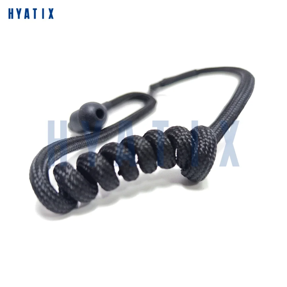 2PCS Braided Air Tube Coil Tube Earplug Knitted Nylone Moisture Resistant Radio Earpiece Headset Replacement Accessories