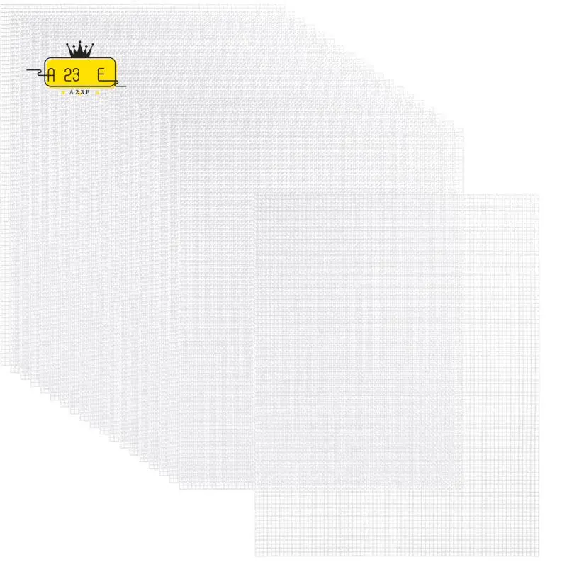 

A23E-20 Sheets Plastic Canvas, 13X10.2Inch 7CT Transparent Plastic Mesh Canvas Sheets For Embroidery Cross Stitch Mesh Sheets