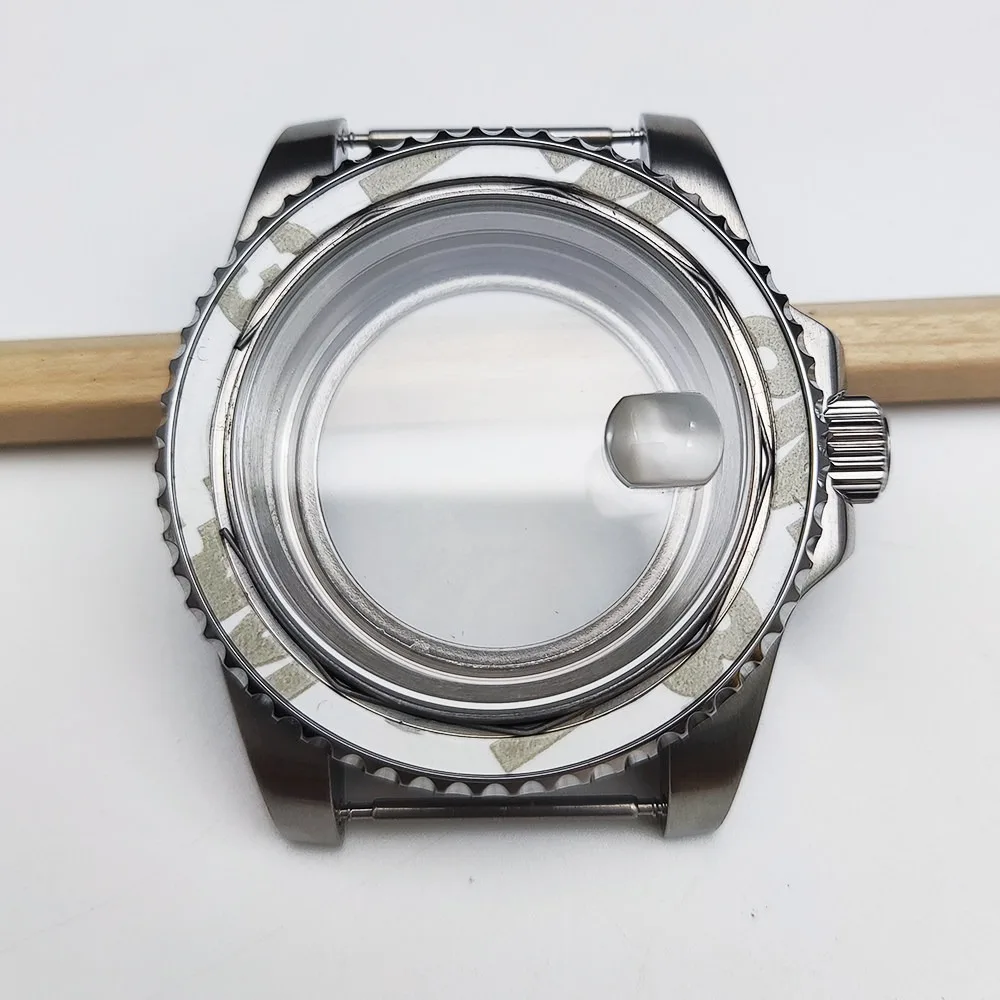 40mm Stainless Steel Watch Case Fit NH35/36/8215/2813 Movement Glass Back Glass Case Back Men's Watch Case Watch Accessories