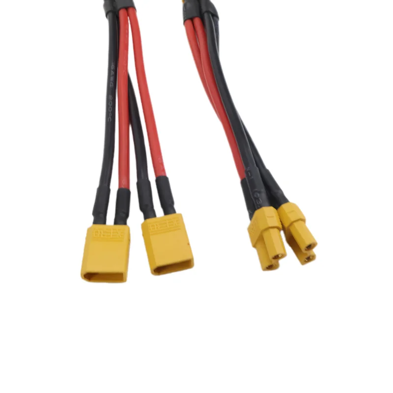 كابل موصل البطارية المتوازي المزدوج تمديد Y الفاصل سلك السيليكون لبطارية RC ESC RC XT30 إلى XT30 1 إلى 2