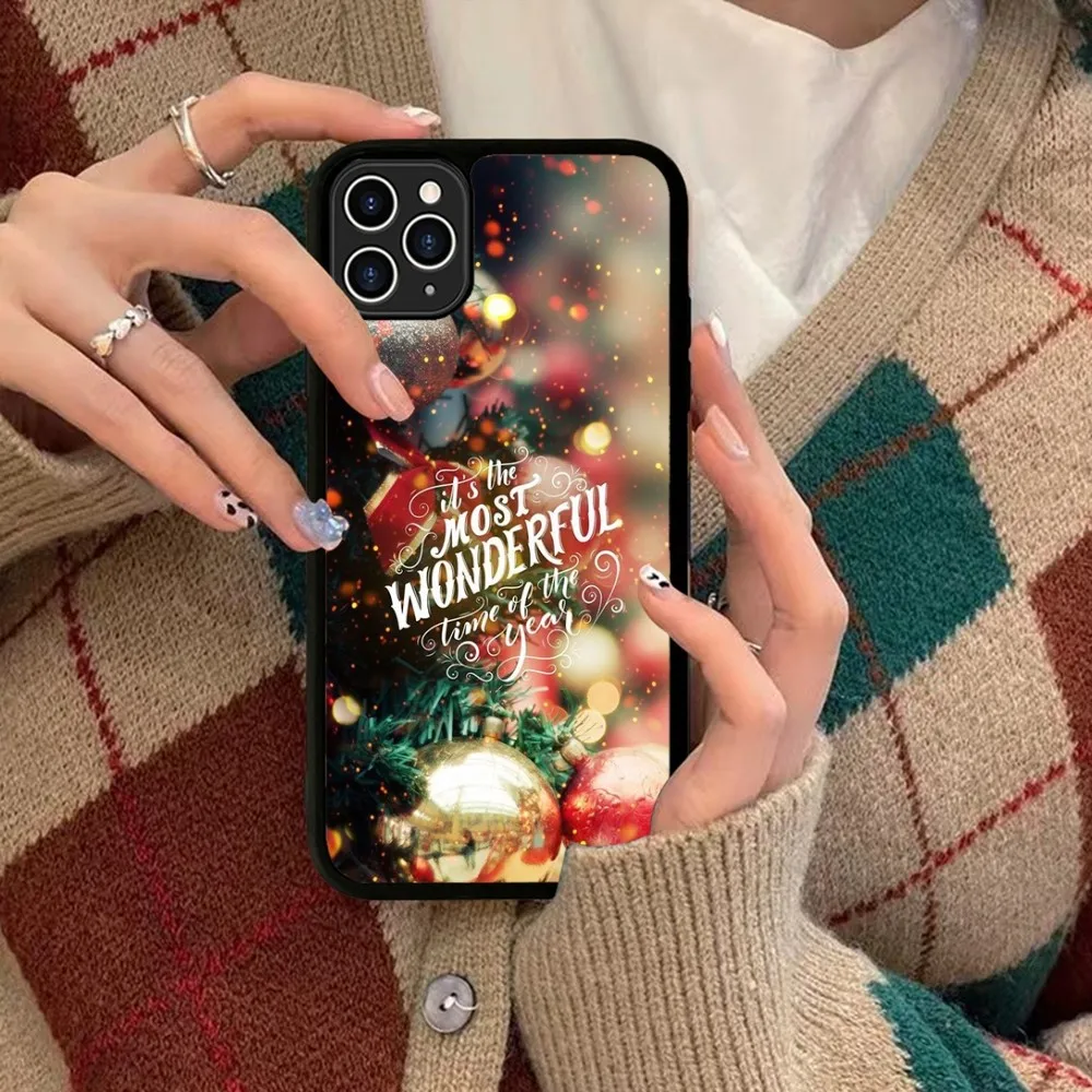 Marry Christmas Holiday Tree New Year Phone Case Magesafe Magnetic Wireless Charge Case For Samsung S10 20 30 22 23 24 Plus Lite