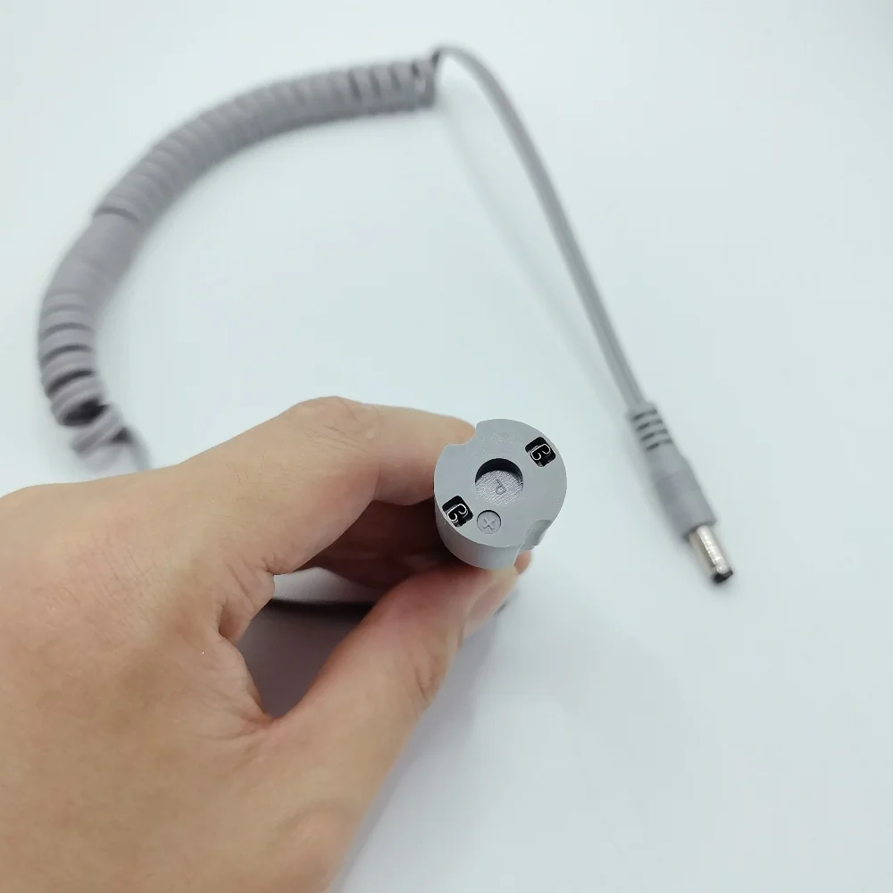 Wtyczka DC Mocna maszyna do manicure Akcesoria Wiertarka do paznokci Rękojeść Przewód zasilający Do elektrycznej wiertarki do paznokci 20 mm Szary uchwyt Lina