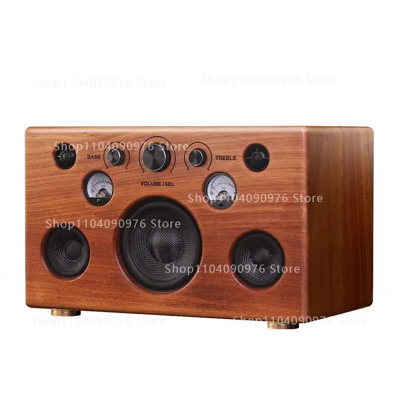 Solid Wood Hi End HIFI Bluetooth Speaker Home Living Room High Fidelity Subwoofer Phone USB Direct Play