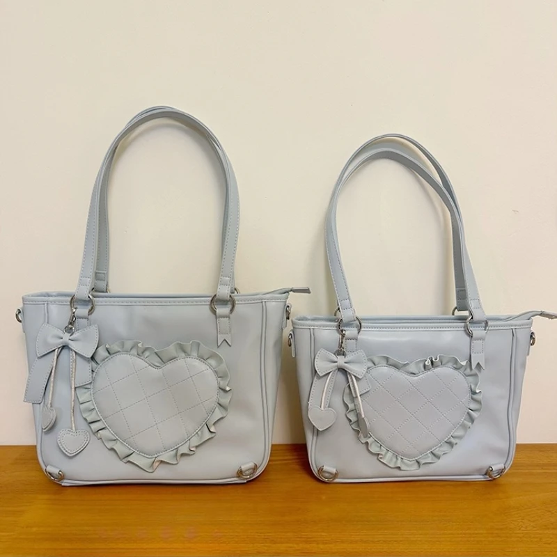 Japanese Shoulder Bags Y2k Crossbody Ladies Large Capacity Shipped Messenger Tote Leisure PU Transparent Purses and Handbags