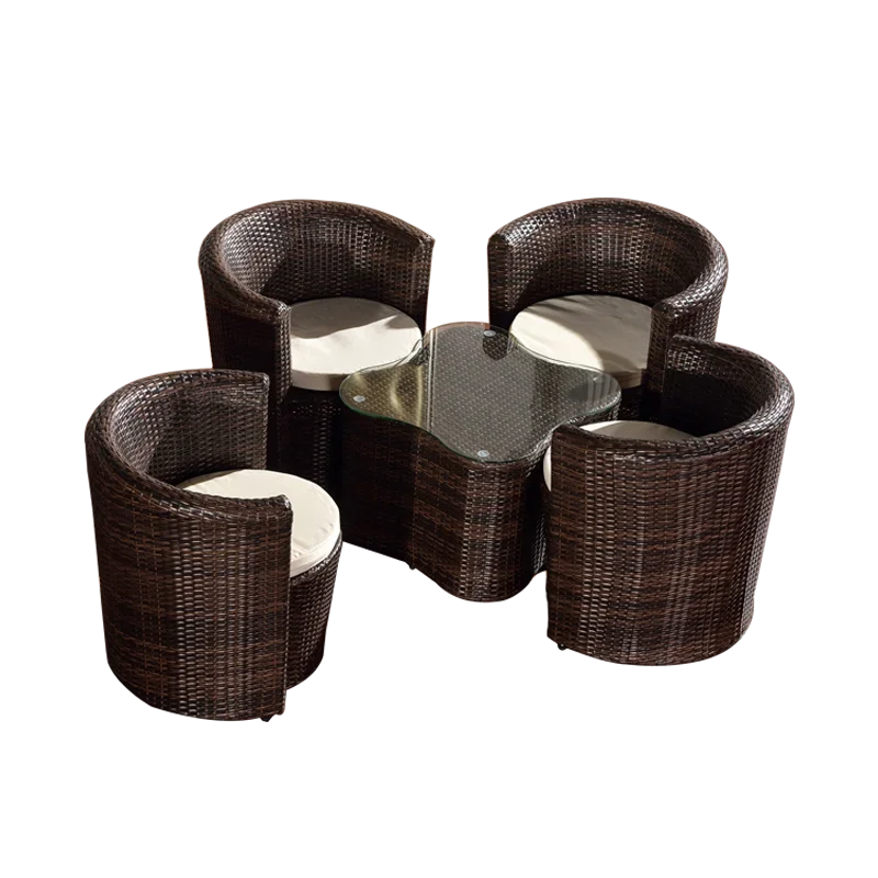

Outdoor Leisure Simple Balcony Table and Chair Four-Piece Outdoor Courtyard Rattan Table and Chair