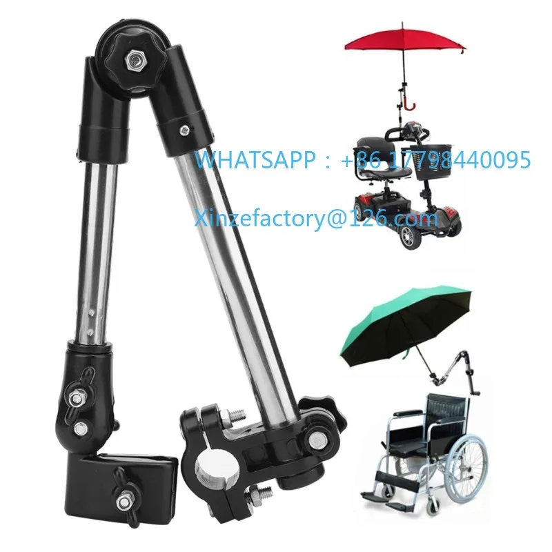 

Customizable 1pc 360 Degree Rotatable Bicycle and Wheelchair Umbrella Stand Adjustable Outdoor Sun Stand Foldable Sun Crown