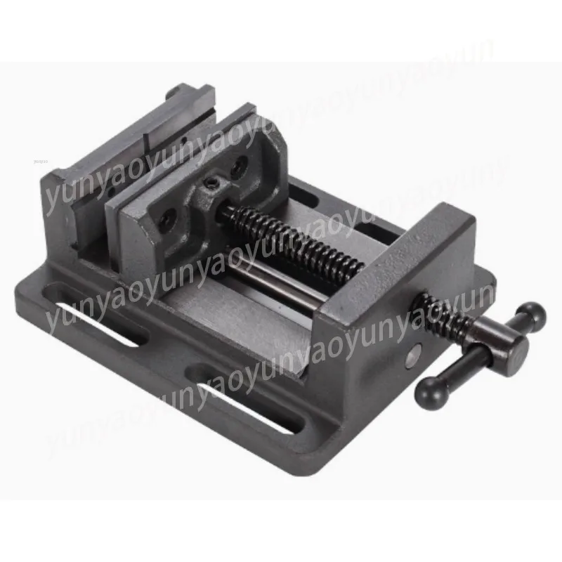 

6 Inch Heavy Duty Guide Bar Bench Vise, Cast Iron Machine Vise for Drill Press & Woodworking, Clamp Tool