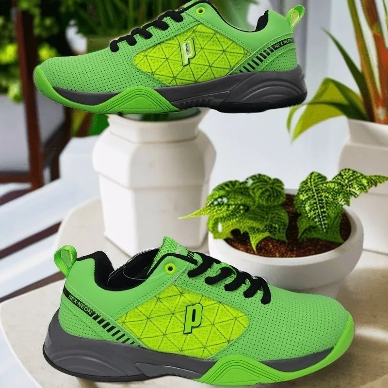 Luksusowe markowe buty do badmintona dla mężczyzn Szare zielone luksusowe markowe buty sportowe Męskie antypoślizgowe buty do tenisa Męskie