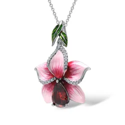 New Fashion Niche Trend Delicate Creative Flower Zirconia Necklace Earrings Pendant Female Wedding Street Party Accessories Gift