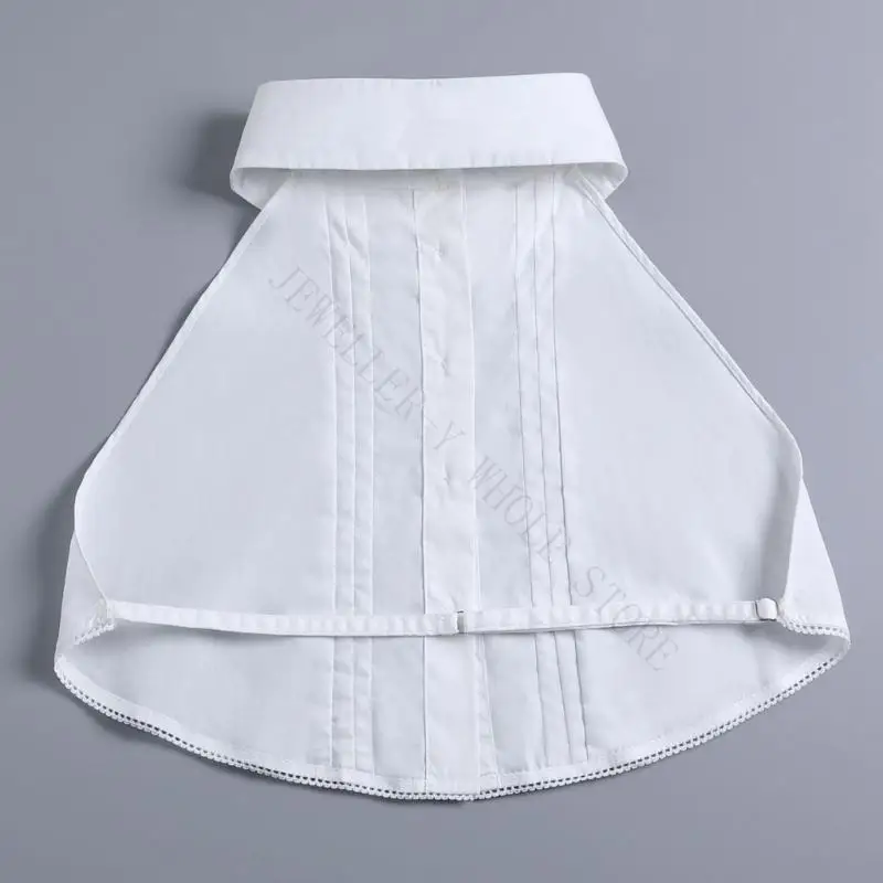 R7UF Button-Front Detachable Collar Insert Neckwear for Knit Tops and Outer Layers