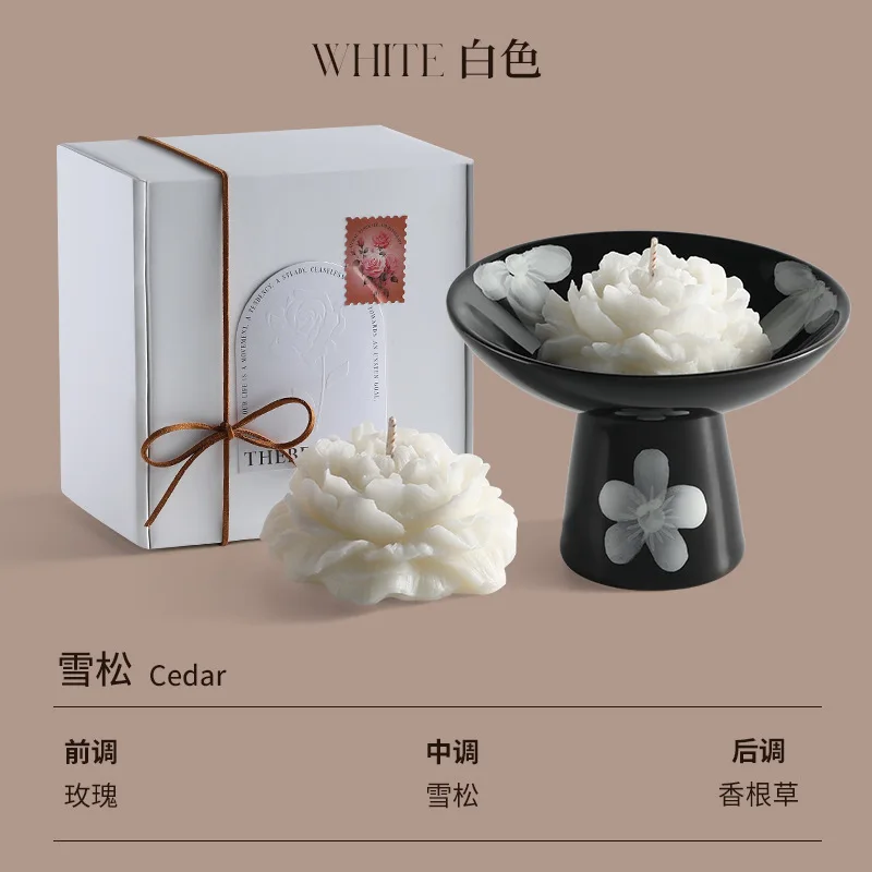 Candele profumate di camelia semplice senso avanzato yoga meditazione regalo di compleanno decorazione della casa ornamento