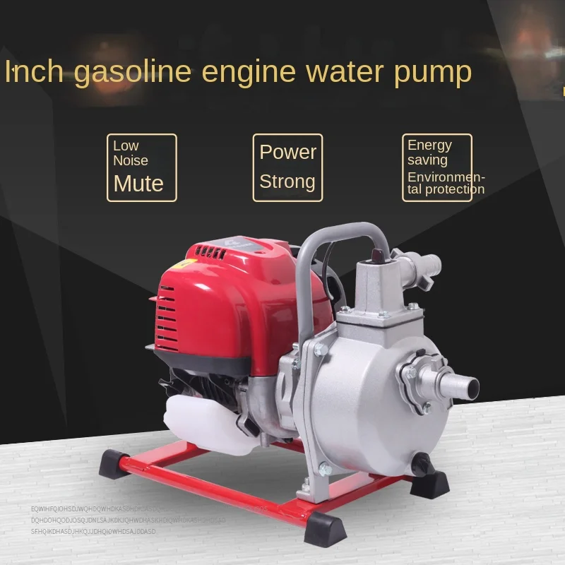 Pump with large flow, two strokes and four strokes, 1 inch small gasoline engine pump, high pressure self-priming pump.