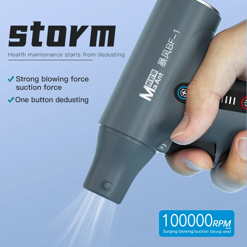 MAANT Storm BF1 Mult1อเนกประสงค์ดูดเป่า Turbine พัดลม Bloeing และดูด100000 Rpm Storm Strong Bloeing Force ดูด