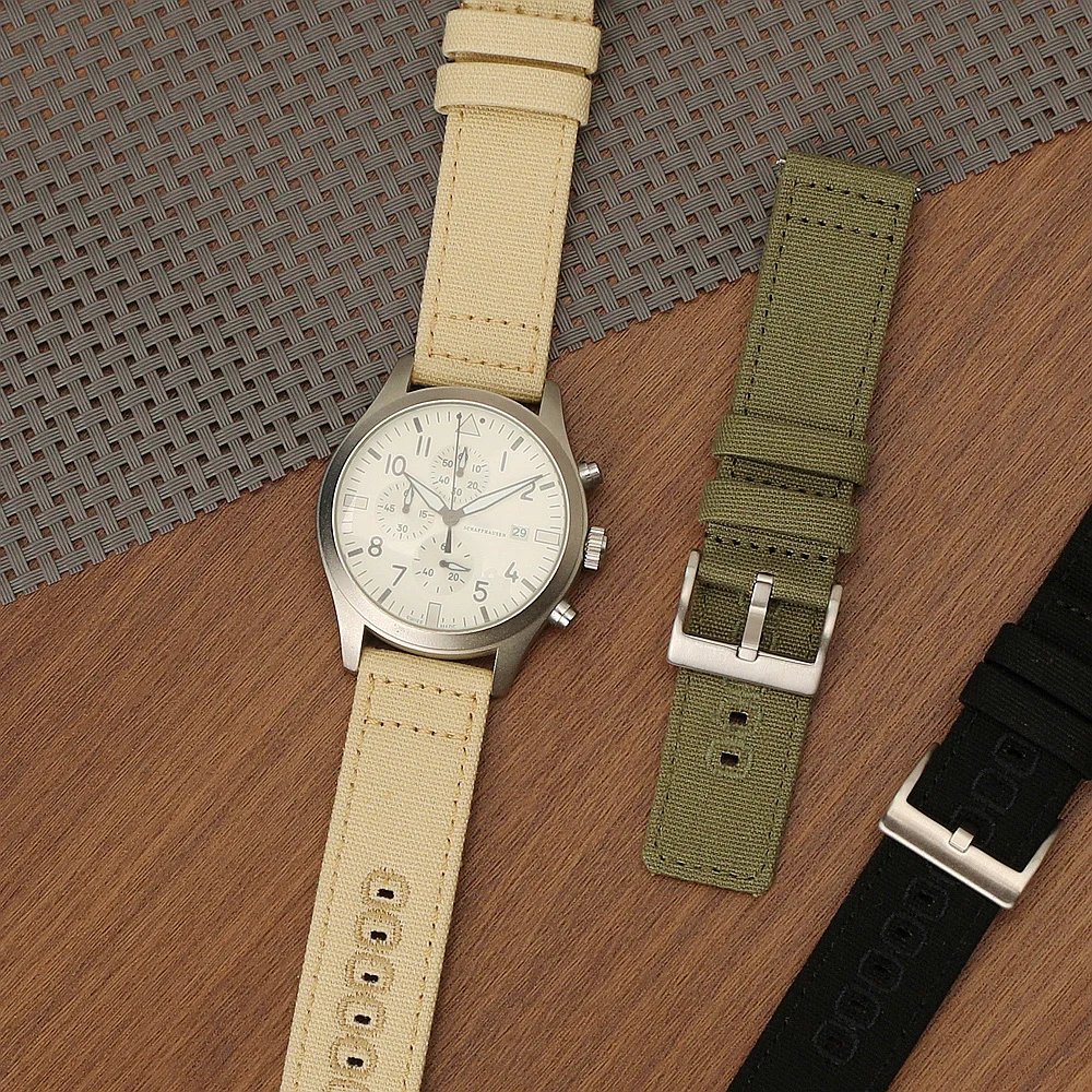 18mm 19mm 20mm 22mm Genuine Nylon Watch Band Quick Release Strap Vintage Weave Bracelet for Men Women Replacement Wristband