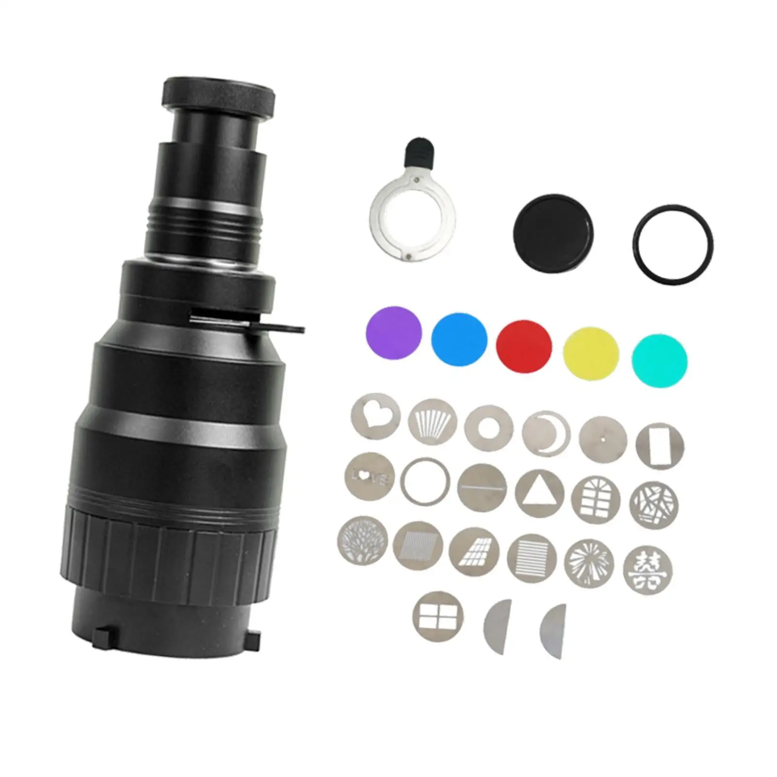 Photograph Flash Snoot Conical Lens Video Photo Studio Light Kit With Optical Spotlight Lens Gobos Flash Light Fittings
