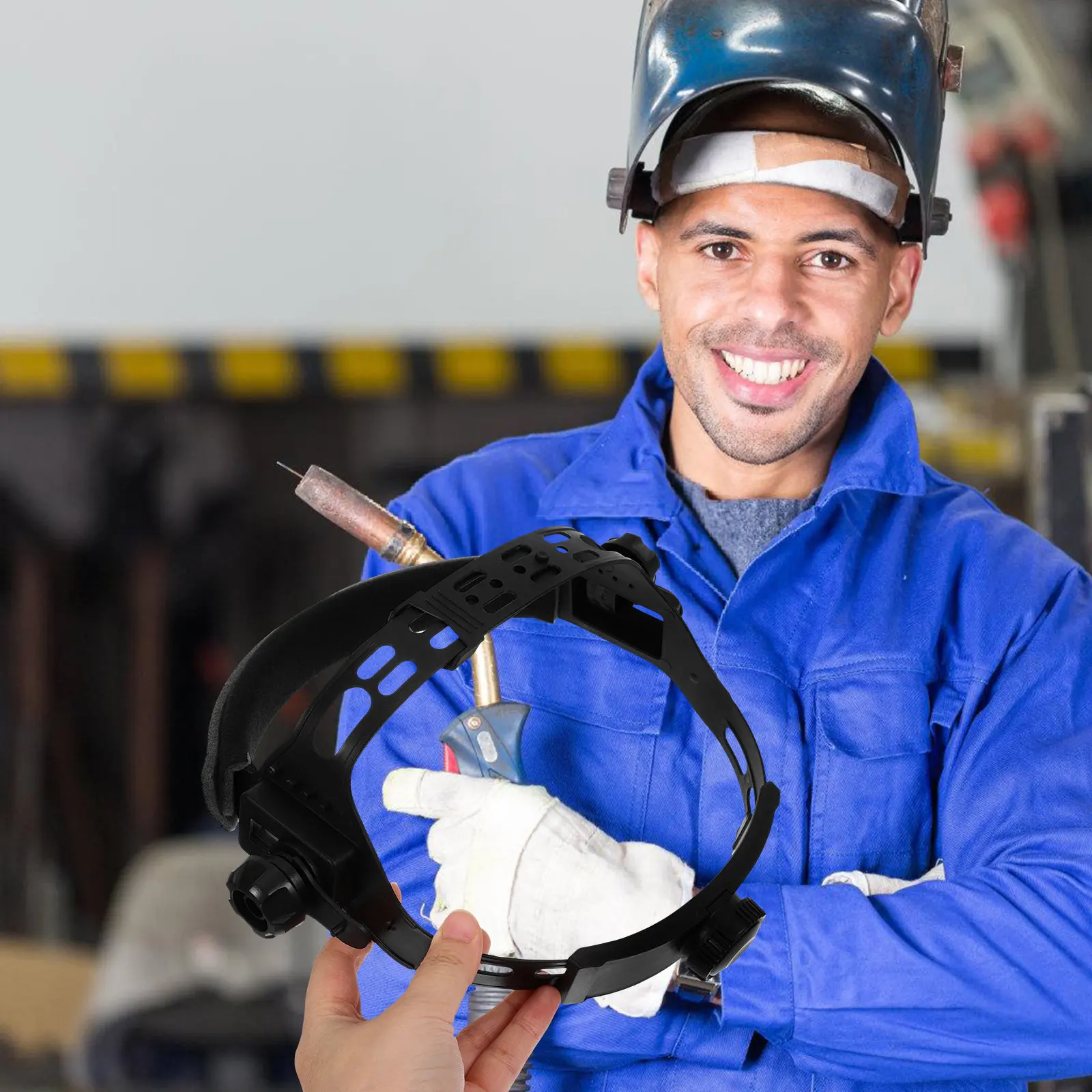 

Welding Replacement Headband Adjustable Comfort Fit Headgear for Auto-Darkening Helmets Metal Protection Accessory