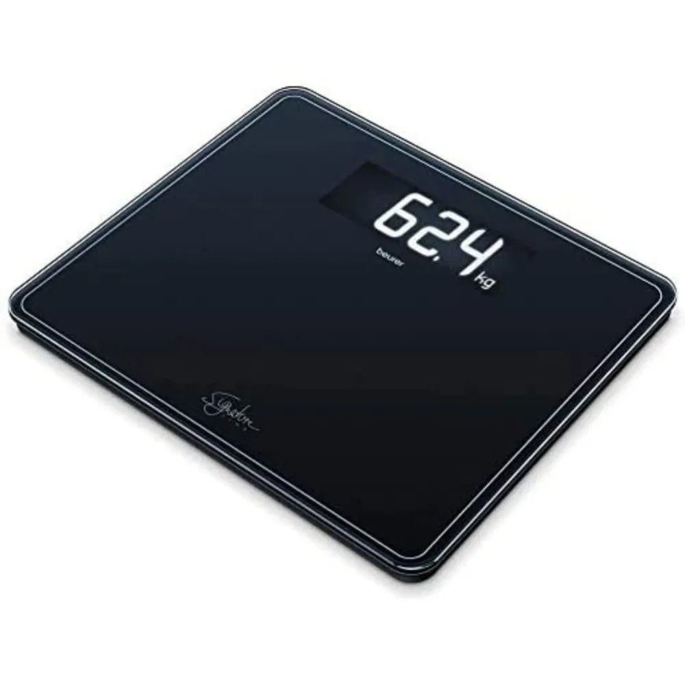 Signature Line Glass Bathroom Scale, Standing Area  Made from Safety Glass for a Robust ,Digital Display 200kg Weight Capacity