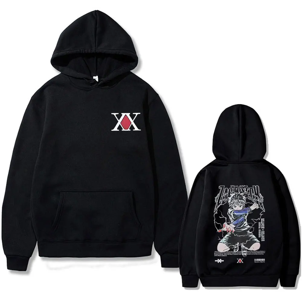 

Anime Hunter X Hunter hoodie Killua Zoldyck Graphic hooded tracksuit Men Women Clothing Casual Oversized fleece cotton hoodies