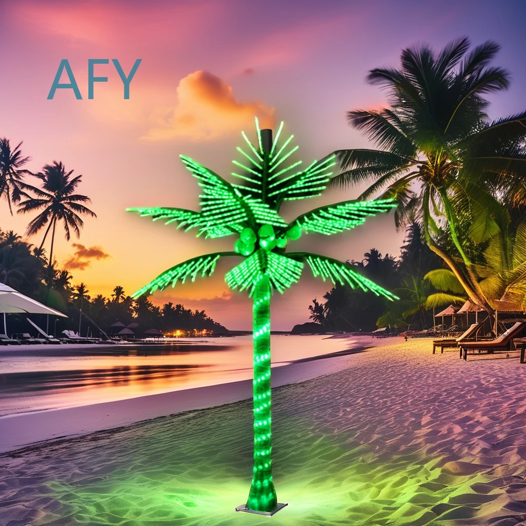Toprex decoration for LED coconut tree lamp artificial decorative palm tree light for home garden party decor wholesale