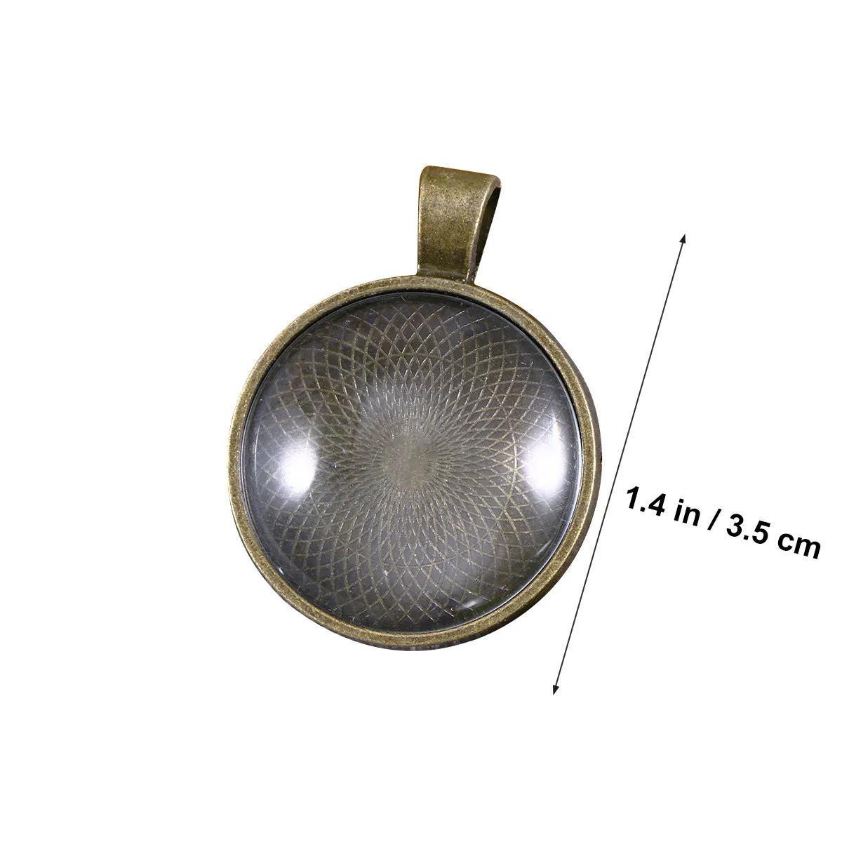 20Set Round Pendant Trays Alloy Bezel Base with Glass Dome Cover 3.56x2.77x0.3cm Perfect for Resin Jewelry Making Cameo Craft