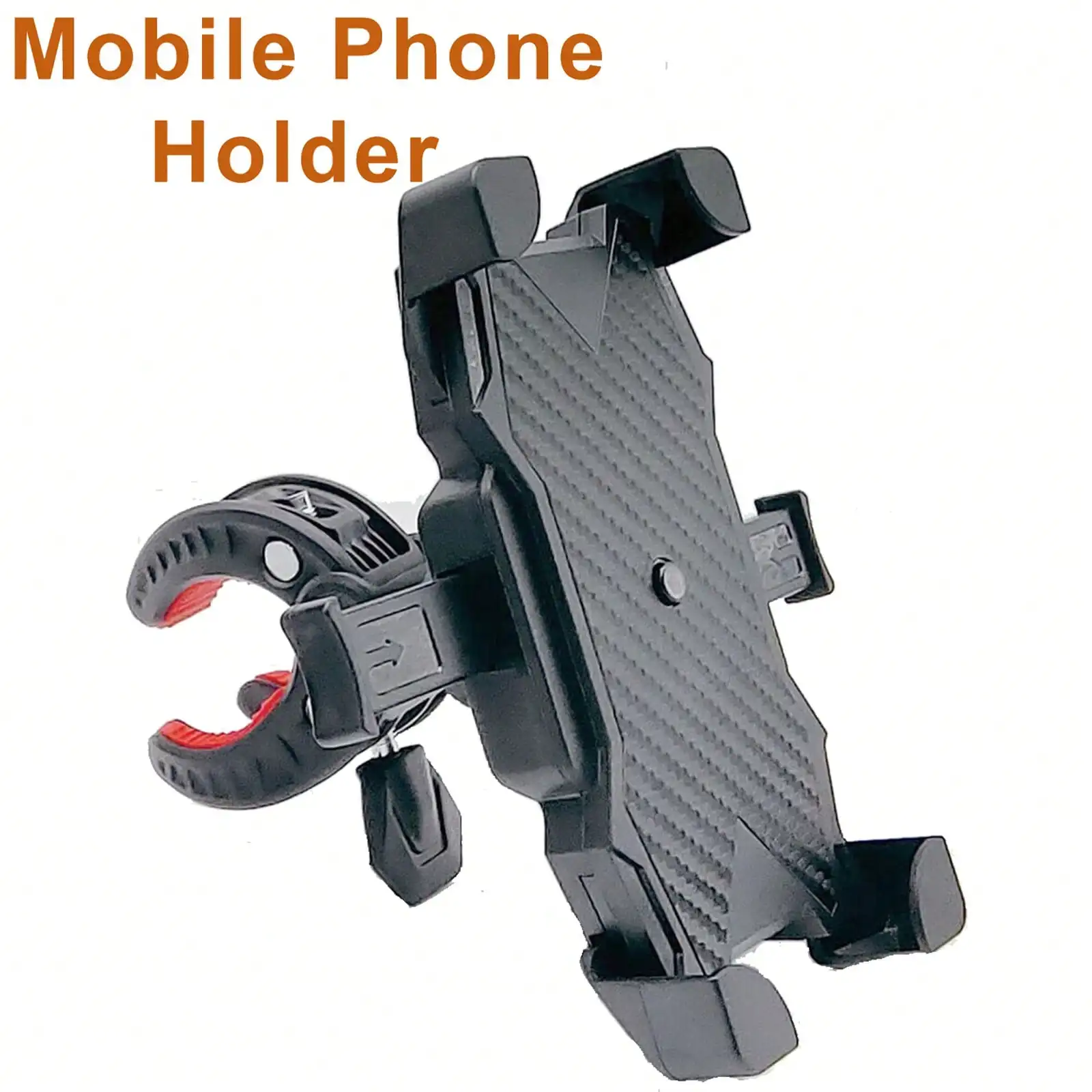 

Motorcycle Phone Holder Handlebar Mount For Cell Phone GPS Free Rotation Black