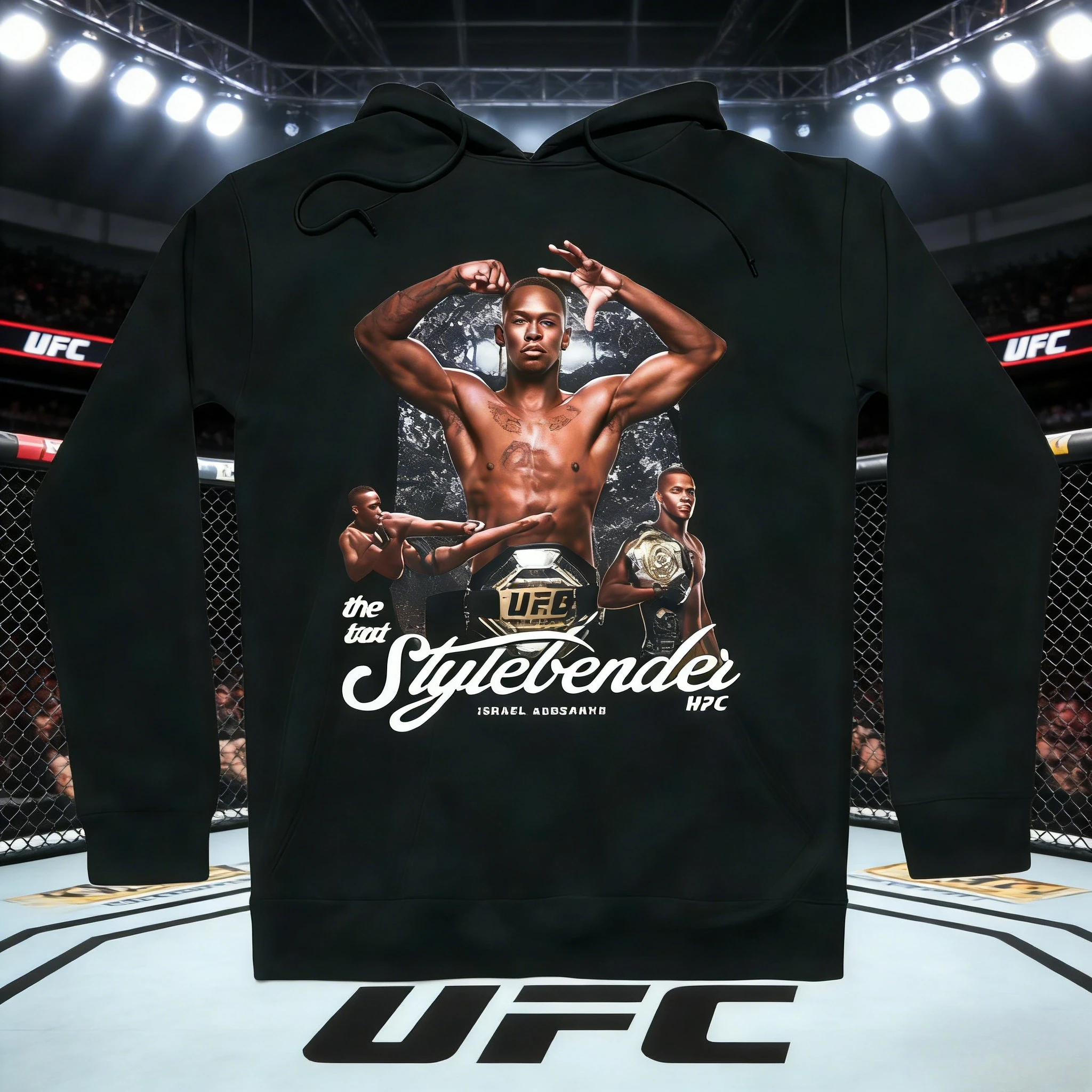 

UFC Израиль Адссипай 2026 осенне-зимняя коллекция из чистого хлопка, дышащая повседневная толстовка с капюшоном, подходящая для мужчин и женщин