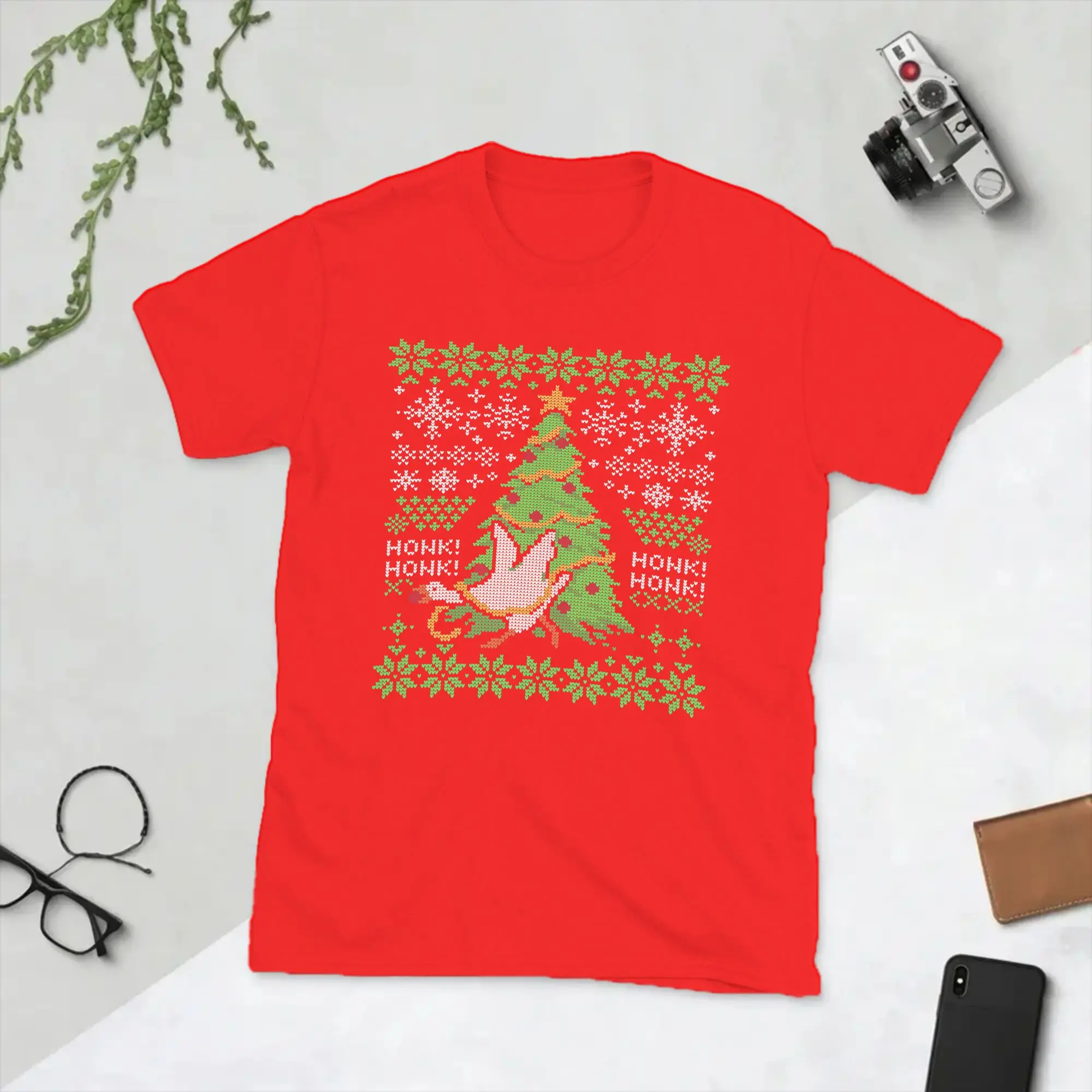Men's T-Shirt Untitled Christmas Goose Game Funny Pure Cotton Tee Shirt Short Sleeve  T Shirt Round Neck Clothes Plus Size