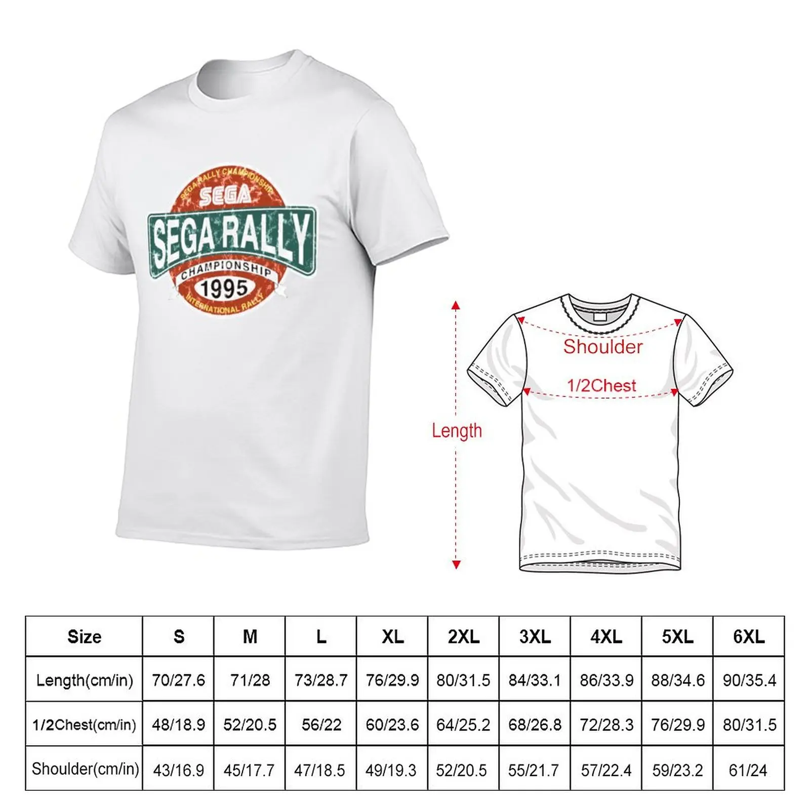 Sega Rally Sega Rally Championship Distressed Logo by BrotherOfPerl_ T-Shirt printed t shirts for man