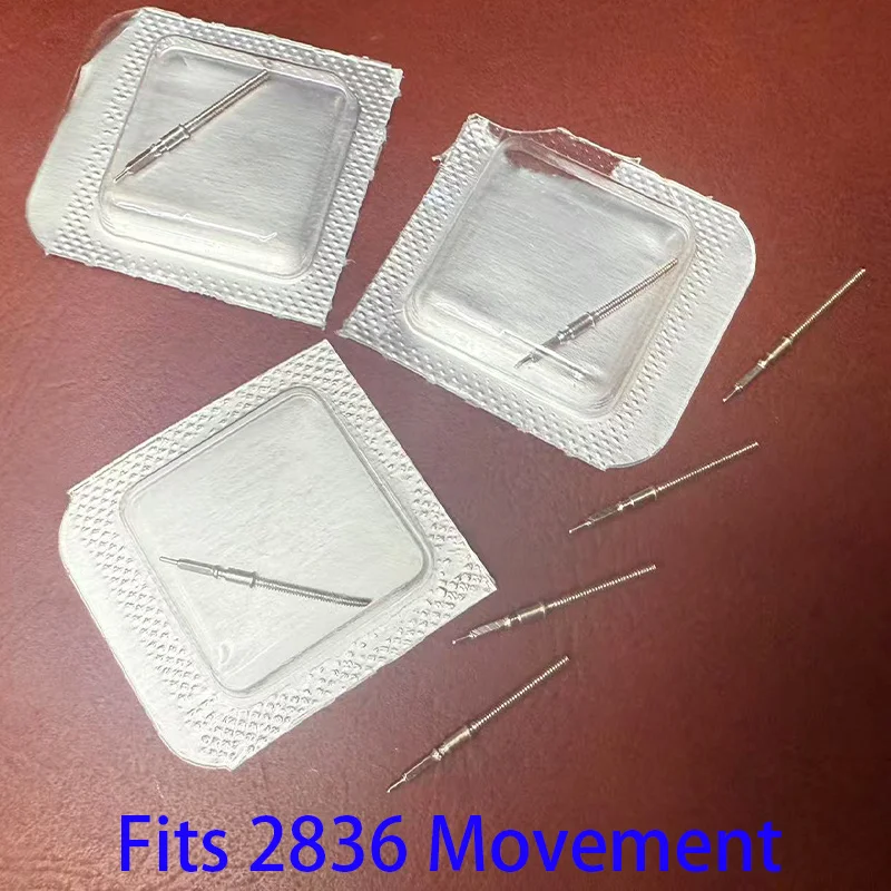 ساعة يد تعمل بالحركة طقم تاج جذعي فولاذي أجزاء ساعة لساعات حركة 2836 قطع غيار جذعية #2