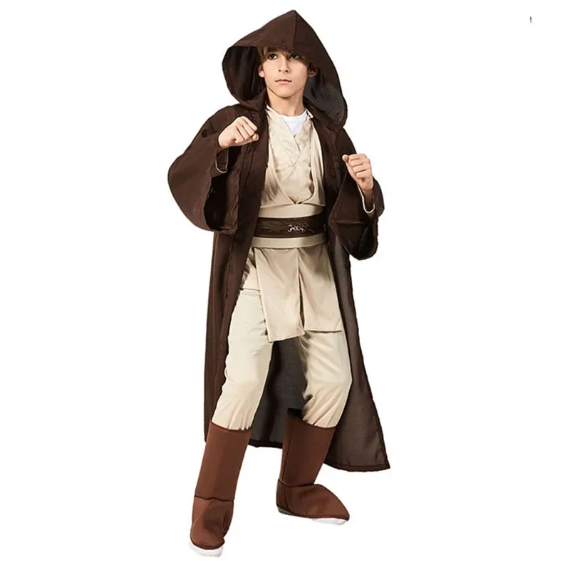 Rey costume cosplay kids Jedi warrior Obi Wan Kenobi black soldiers storm troopers The Force awakes girls fancy dress