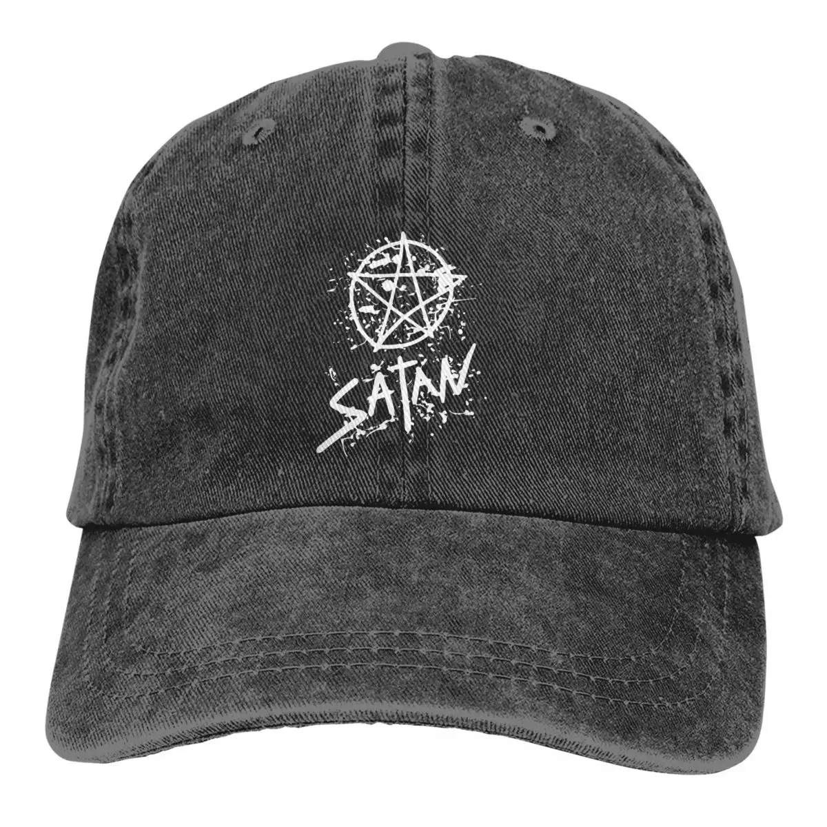 Satanic Baphomet Goat Multicolor Hat Peaked Women's Cap Satan Pentagram Emblem Logo Personalized Visor Protection Hats