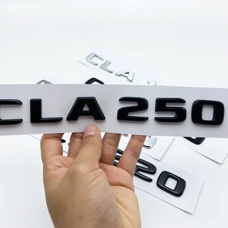 Lettere 3D CLA180 CLA200 CLA220 CLA250 CLA260 4matic ABS Emblem per Mercedes Benz C118 W117 Car Fender Trunk Logo posteriore Sticker