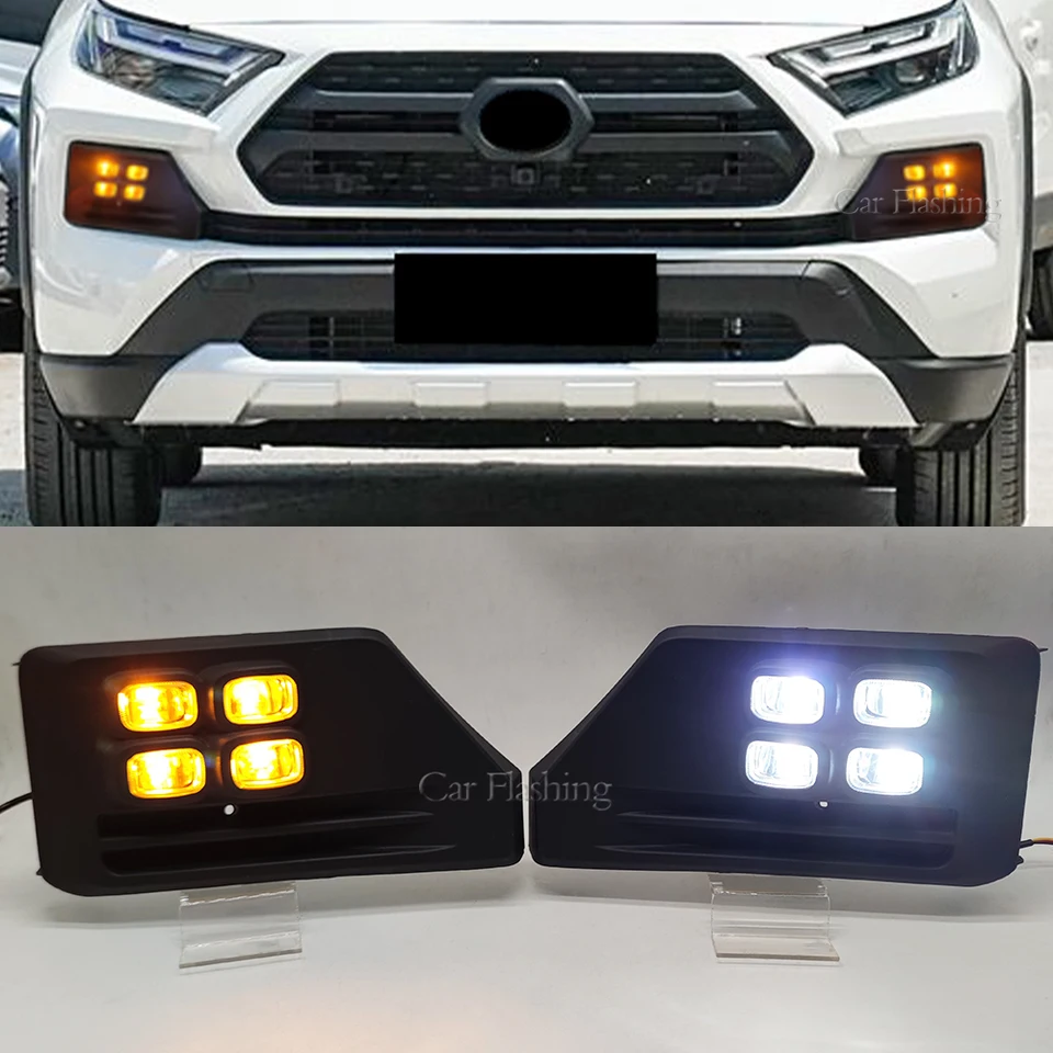Car LED DRL Day Light For Toyota RAV4 Adventure 2019 2020 2021