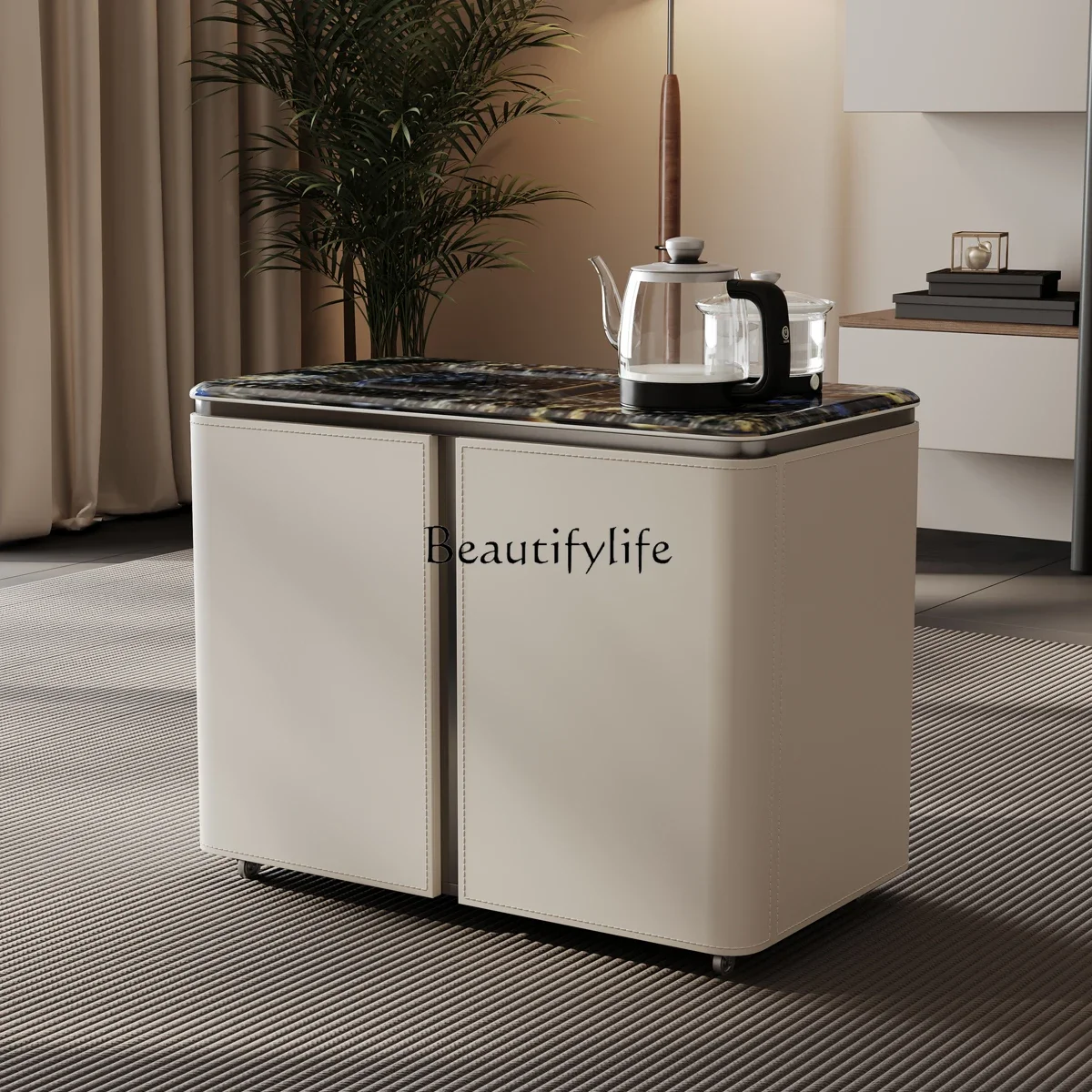 

44-*Italian modern household mobile small tea table kettle