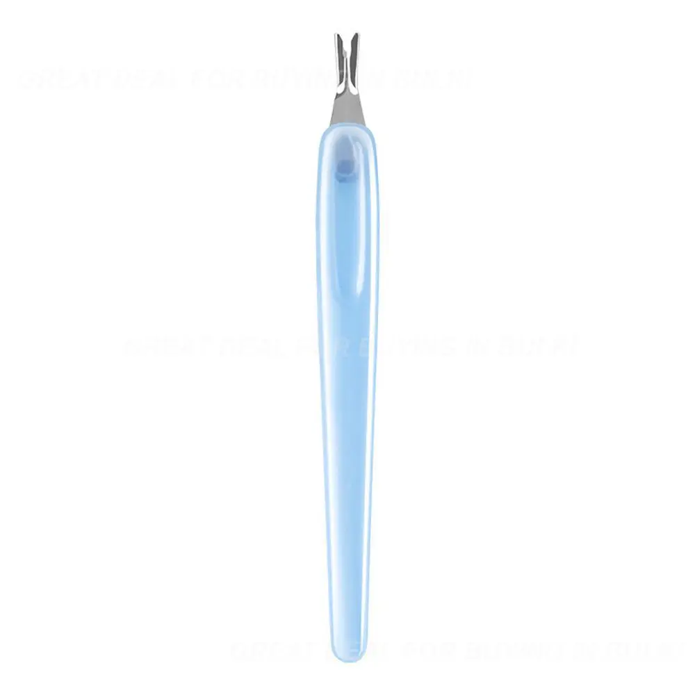 Wielofunkcyjny odpychacz do skórek usunąć martwa skóra pióro do karmienia, łatwość użycia odżywiają paznokcie w kształcie litery V narzędzie do obierania zdrowych paznokci