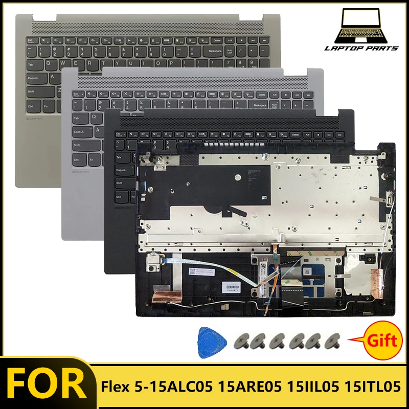 Para Ideapad Flex 5-15ALC05 Flex 5-15ARE05 Flex 5-15IIL05 Flex 5-15ITL05 teclado reposamanos cubierta superior LCD reemplazo