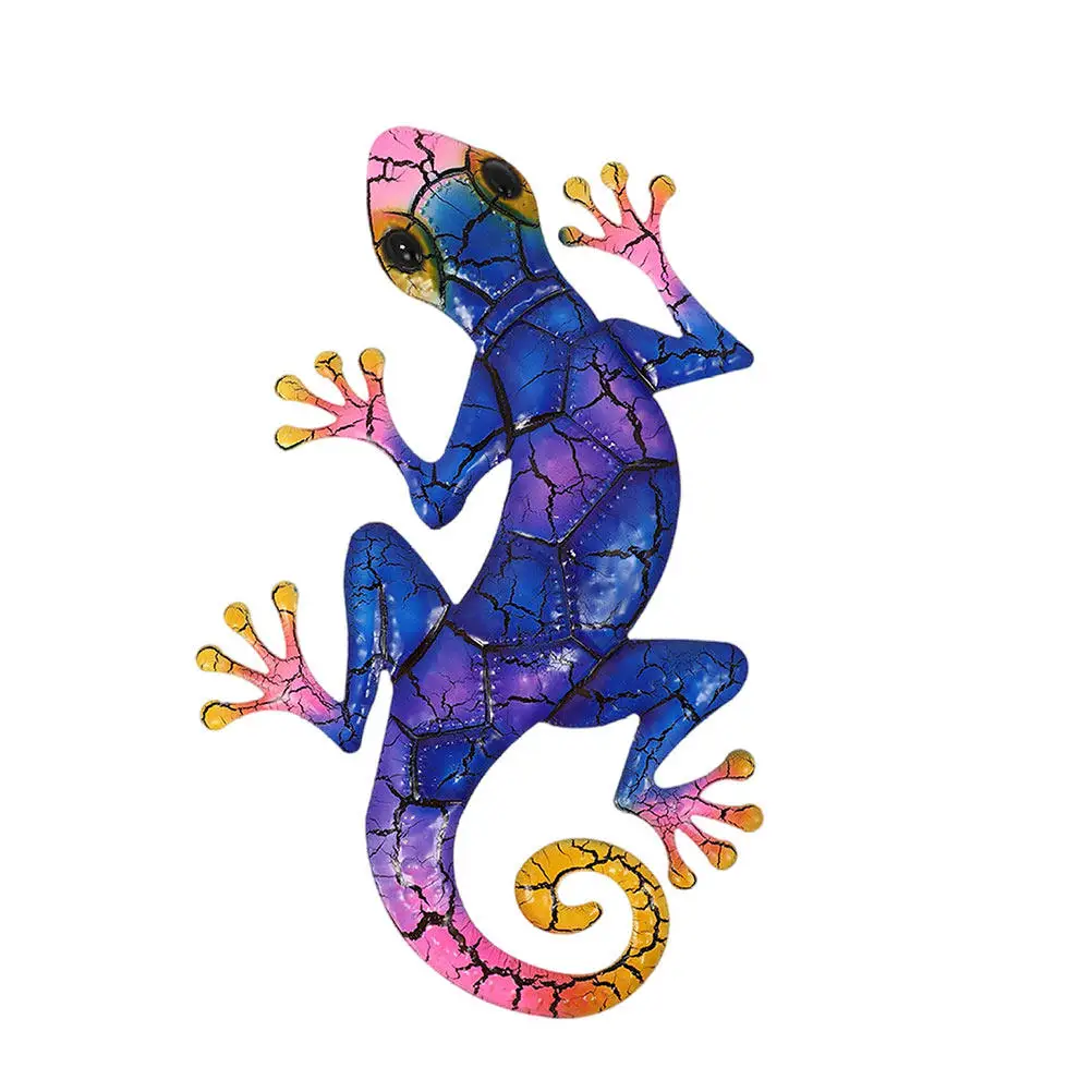 1Pcs Iron Gecko Wall Hanging Pendant for Home Garden Decoration Wall Art Decor Outdoor Ornament Gecko Adornment