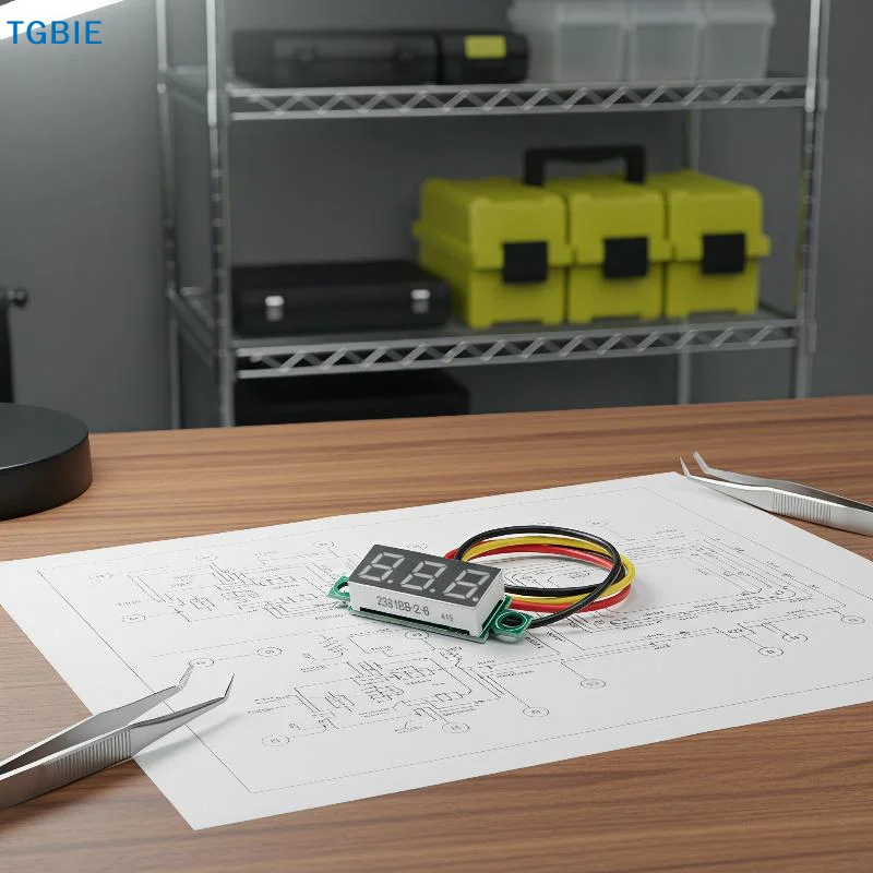 [TL]0.36 0.28 Inch 2 Wire 0-30V 3 Wire DC 0-100V Digital Voltmeter Variable Precision Electric Quantity Display Element