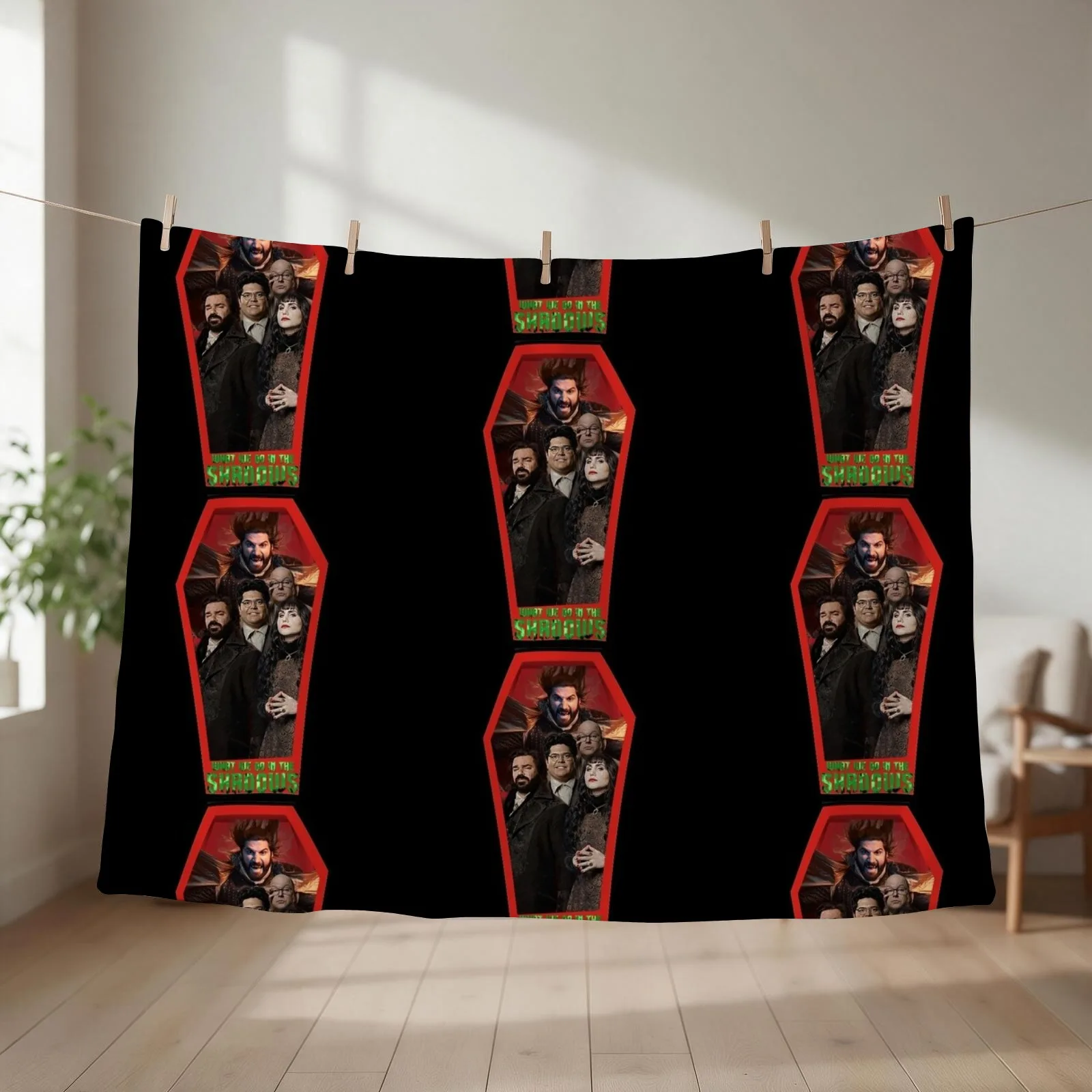 What We Do In The Shadows Casts Throw Blanket couch cozy soft plush fuzzy picnic outdoor blanket
